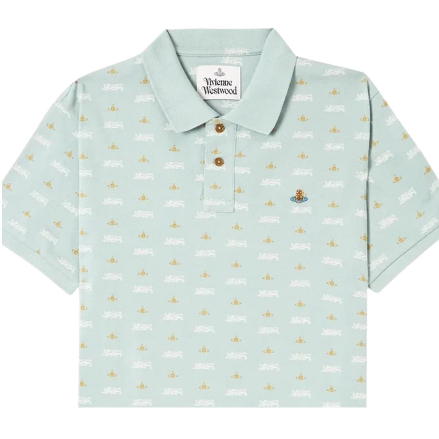 Vivienne Westwood Orb & Lion Light Green Classic Polo Shirt