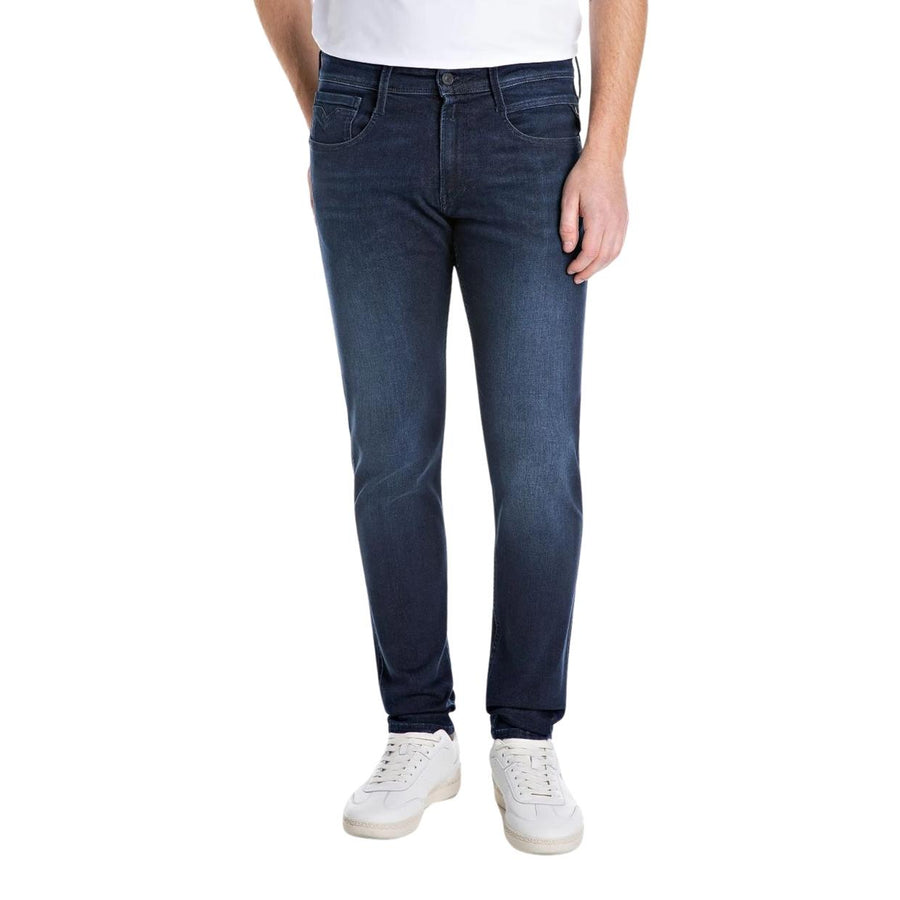 Replay Anbass Power-Stretch Dark Indigo Slim Fit Denim Jeans