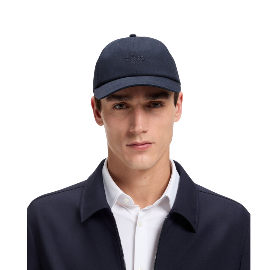 BOSS Embroidered Logo Navy Cap