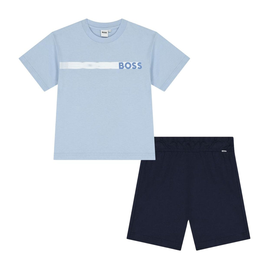BOSS Kids Blue/Navy T-Shirt & Short Set