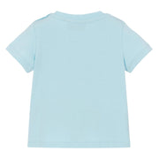 Moschino Baby Embroidered Logo Sky Blue T-Shirt