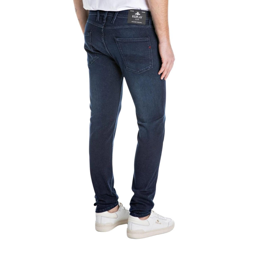 Replay Anbass Power-Stretch Dark Indigo Slim Fit Denim Jeans