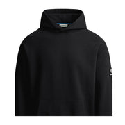Sandbanks Badge Logo Relaxed Fit Black Hoodie