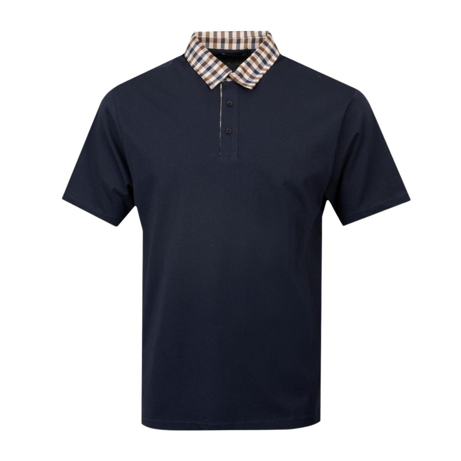 Aquascutum Active Club Check Collar Polo Shirt