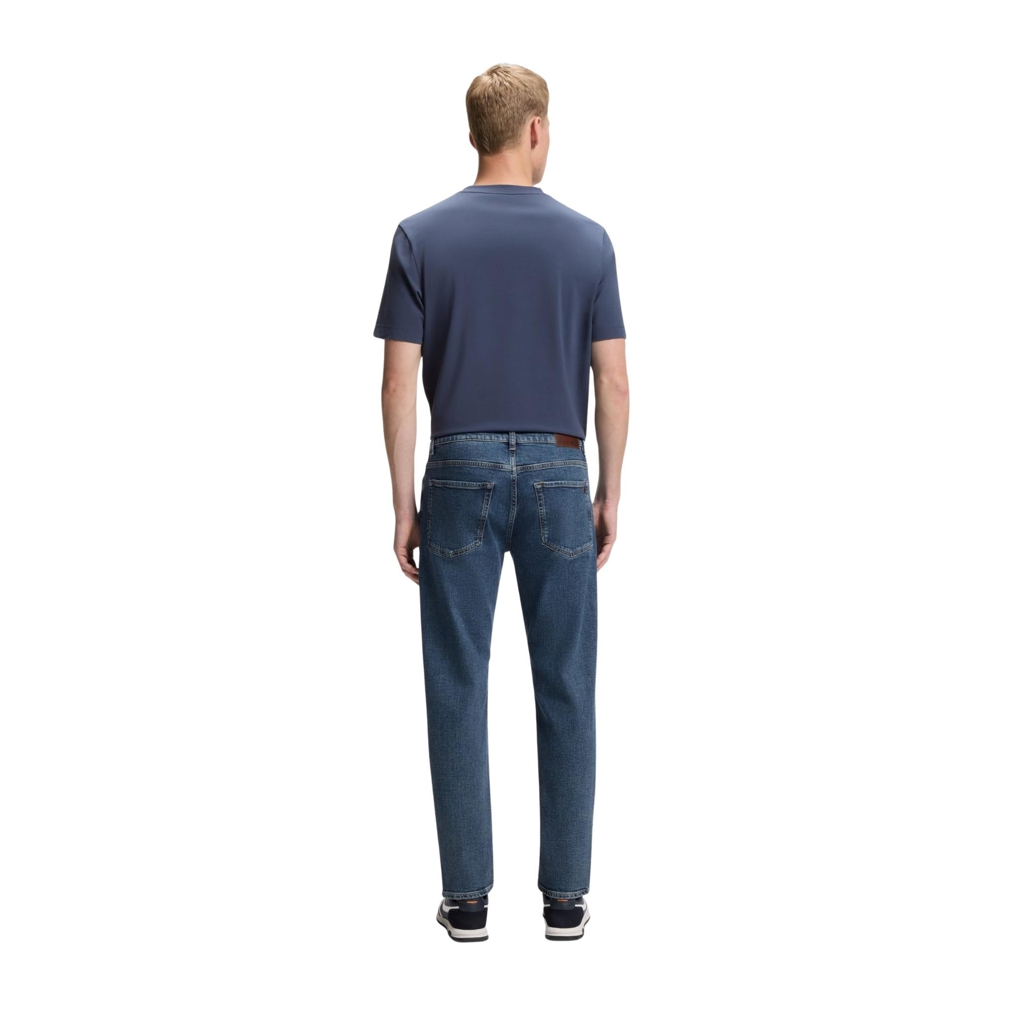 BOSS Re.Maine BO Regular Fit Blue Stretch Cotton Denim Jeans