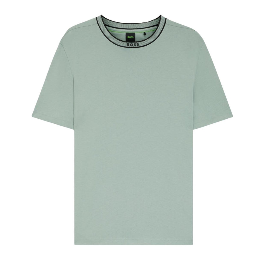 BOSS Logo Crew Neck Light Green T-Shirt