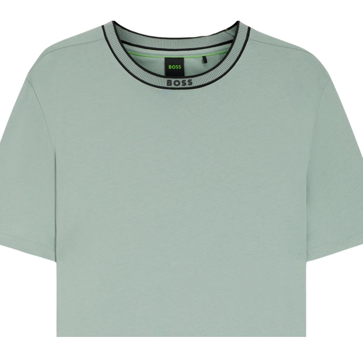 BOSS Logo Crew Neck Light Green T-Shirt