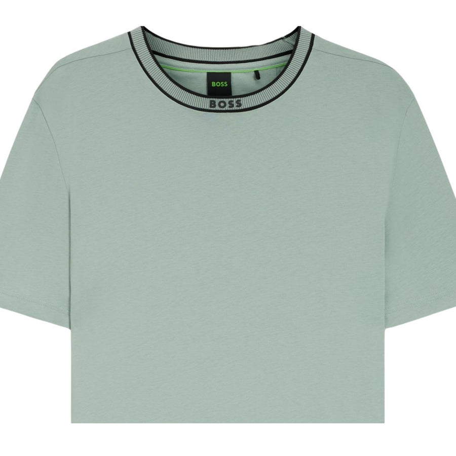 BOSS Logo Crew Neck Light Green T-Shirt