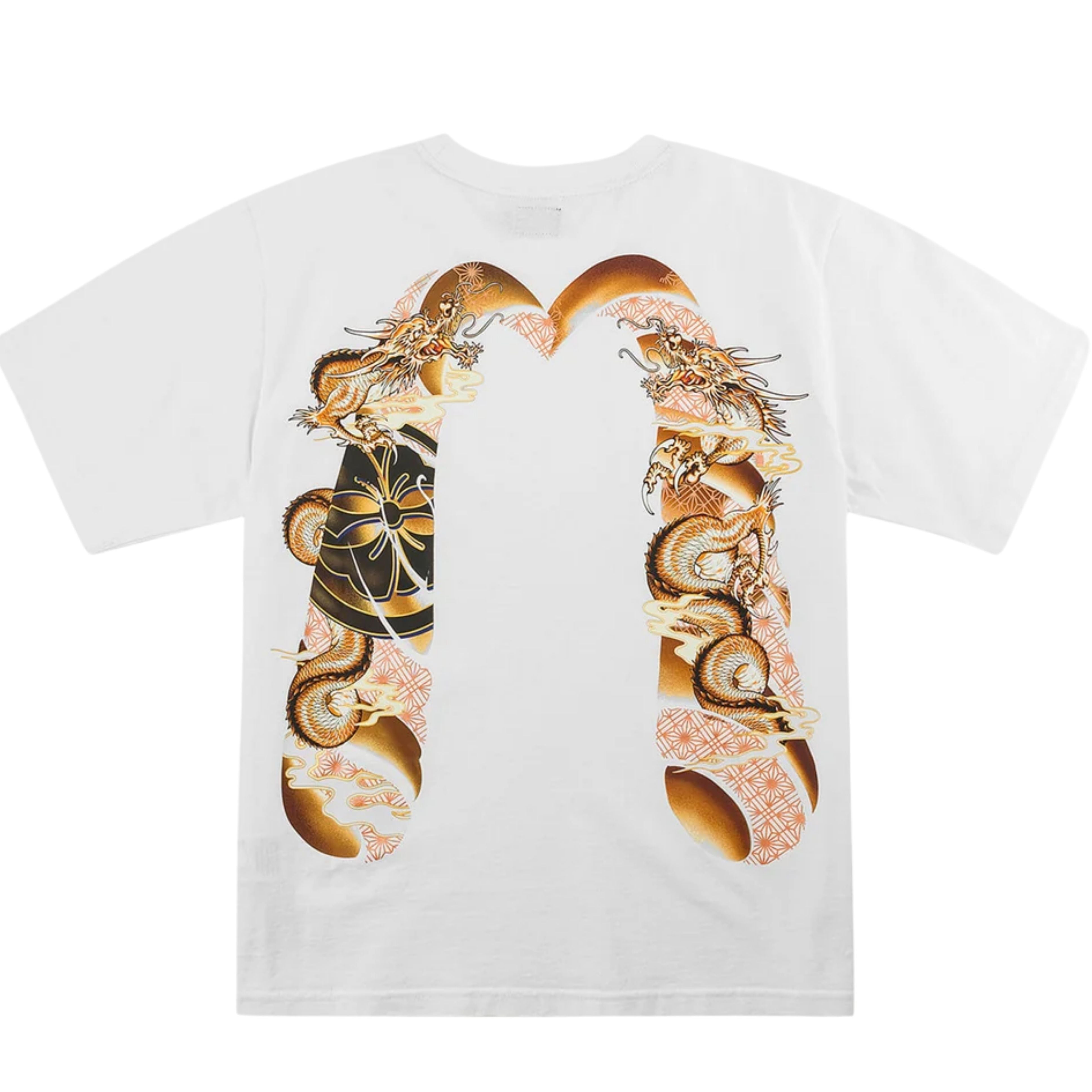 EVISU Printed Flying Dragon Daicock Off White T-Shirt