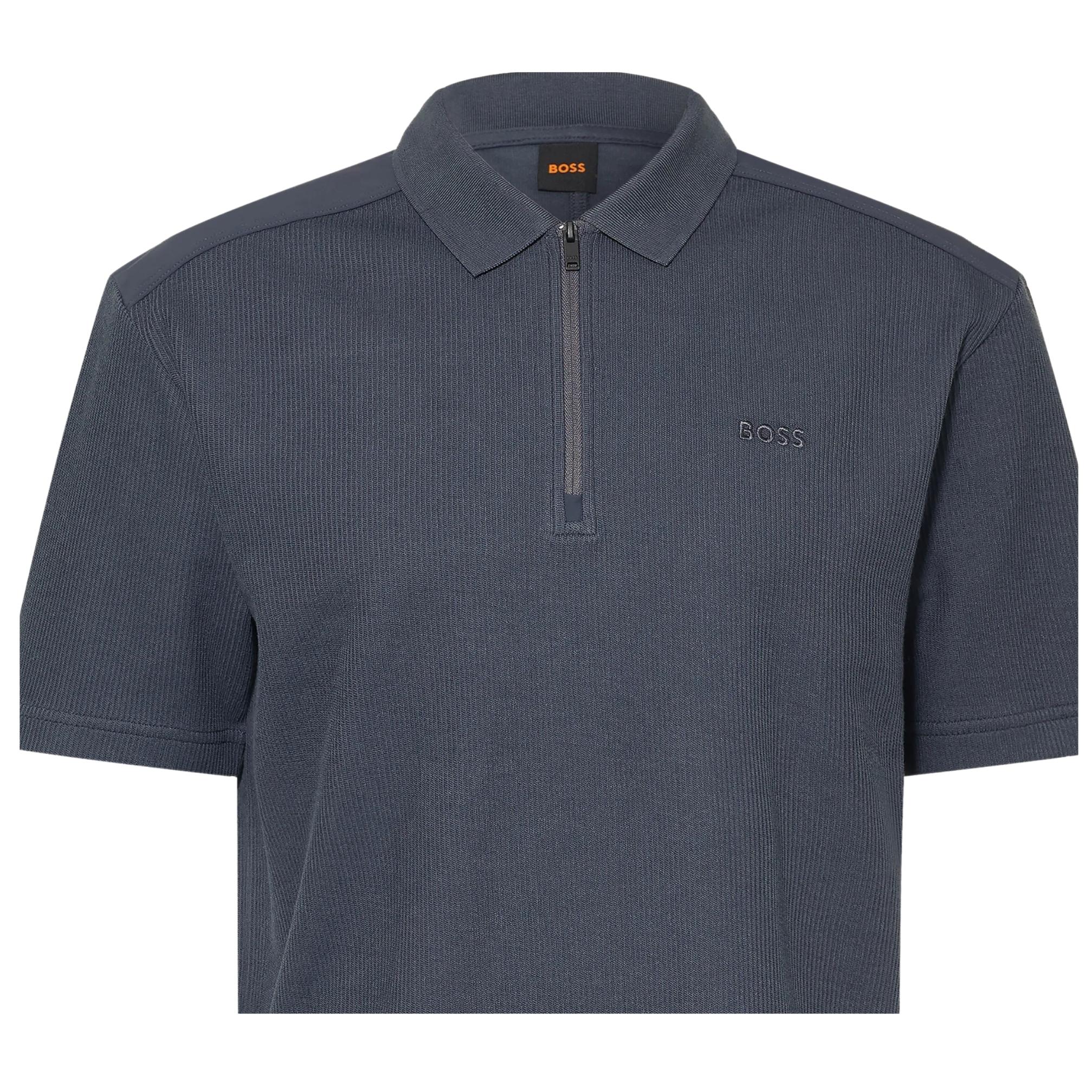 BOSS Ribnylon Blue Polo Shirt