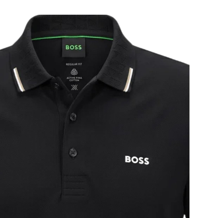 BOSS Regular Fit Swing Paddy Black Polo Shirt