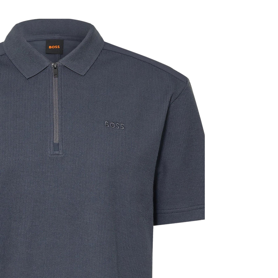 BOSS Ribnylon Blue Polo Shirt
