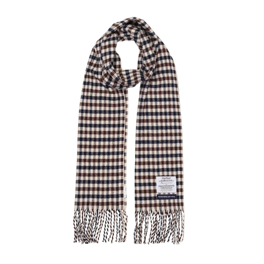 Aquascutum Club Check Water-Repellent Merino Wool Scarf