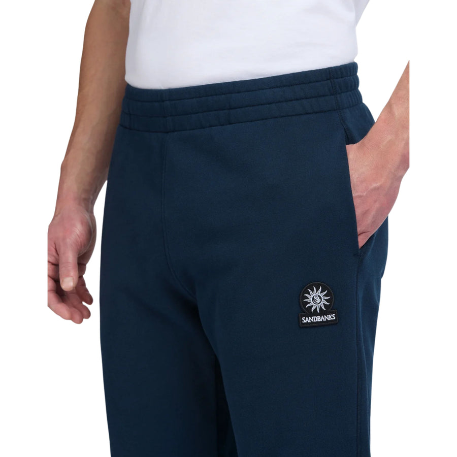 Sandbanks Badge Logo Navy Sweat Tracksuit Bottoms