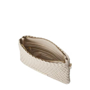 Valentino Bags Shantel Woven Ecru Clutch Crossbody Bag