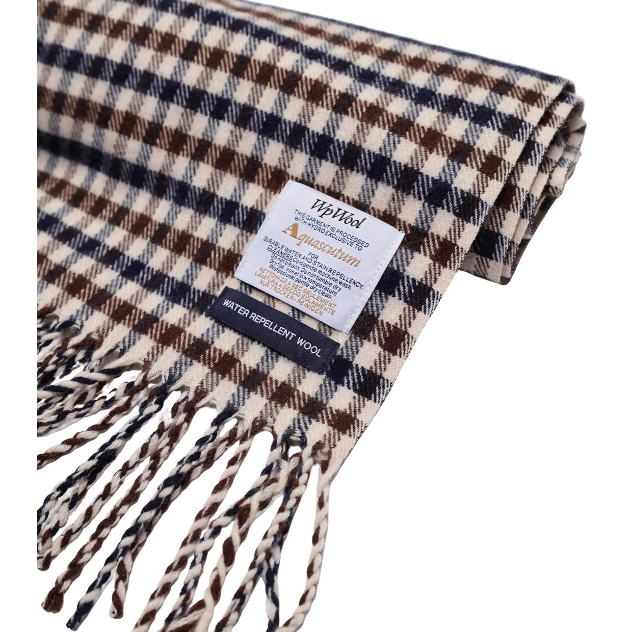 Aquascutum Club Check Water-Repellent Merino Wool Scarf
