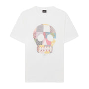 Paul Smith Fabric Skull Print Regular Fit White T-Shirt