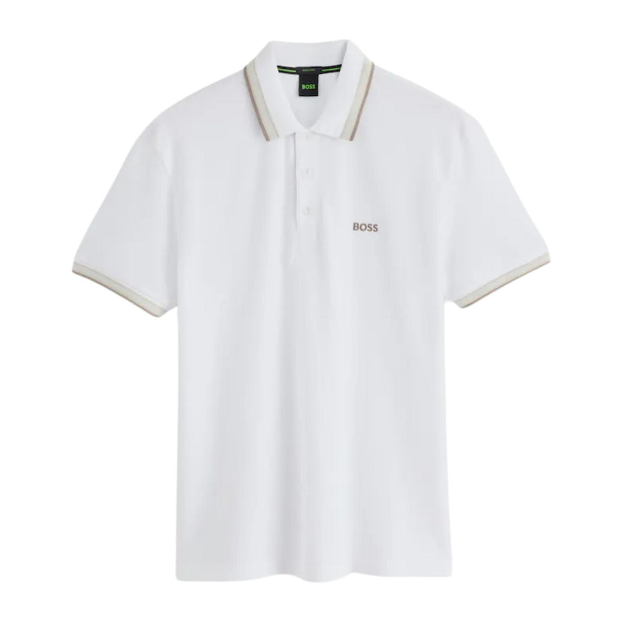 BOSS Paddy Regular Fit White Polo Shirt