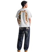 EVISU Printed Flying Dragon Daicock Off White T-Shirt