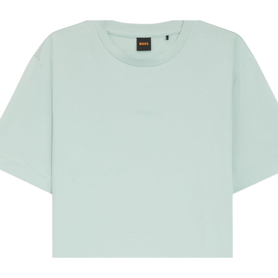 BOSS Contrast Logo Relaxed Fit Light Aqua TChup T-Shirt