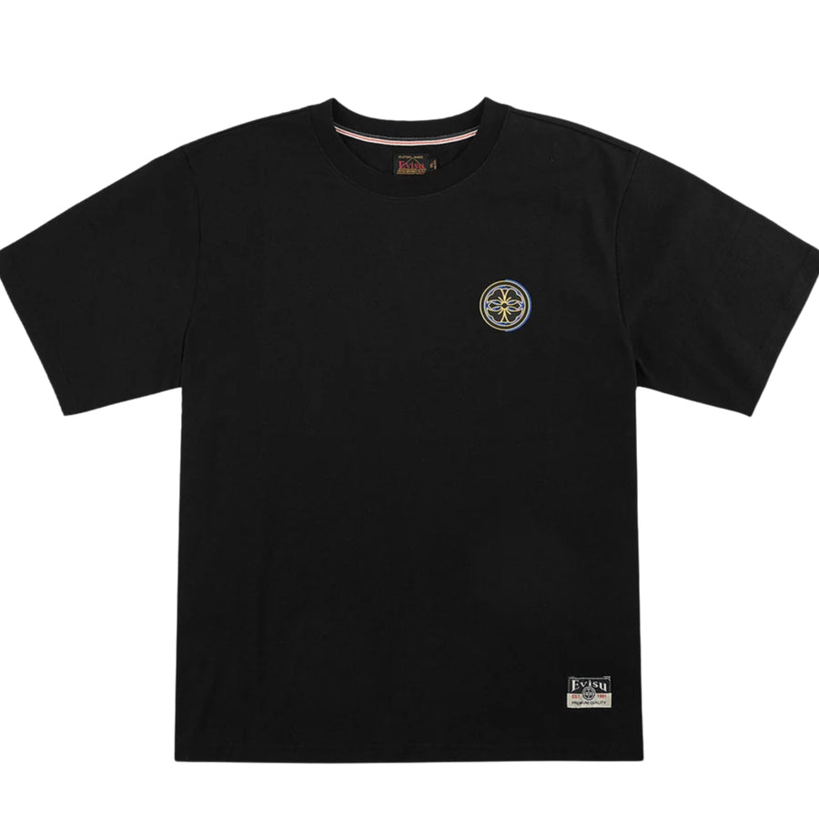 EVISU Printed Flying Dragon Daicock Black T-Shirt