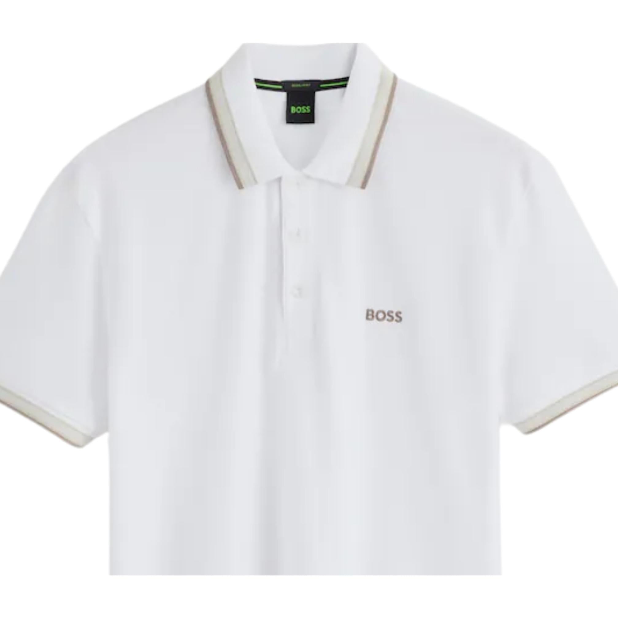 BOSS Paddy Regular Fit White Polo Shirt