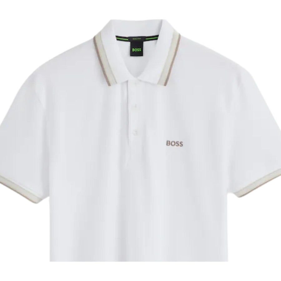BOSS Paddy Regular Fit White Polo Shirt