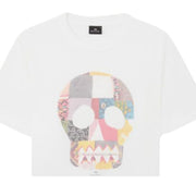 Paul Smith Fabric Skull Print Regular Fit White T-Shirt