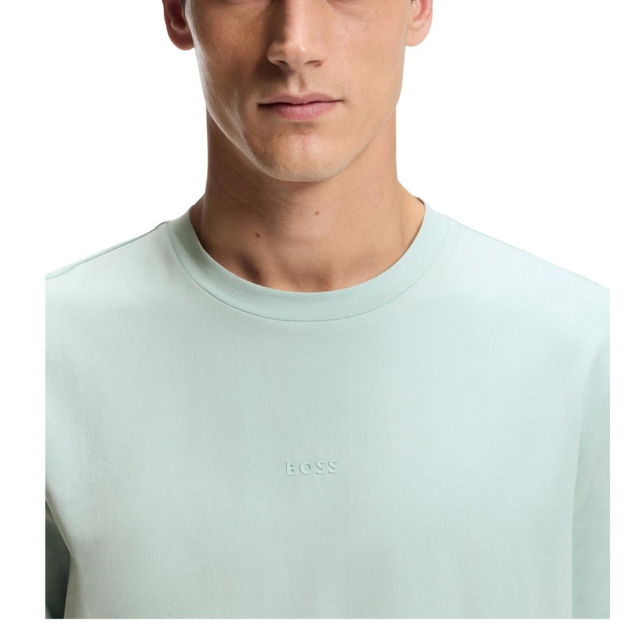 BOSS Contrast Logo Relaxed Fit Light Aqua TChup T-Shirt