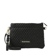 Valentino Bags Shantel Woven Black Clutch Crossbody Bag