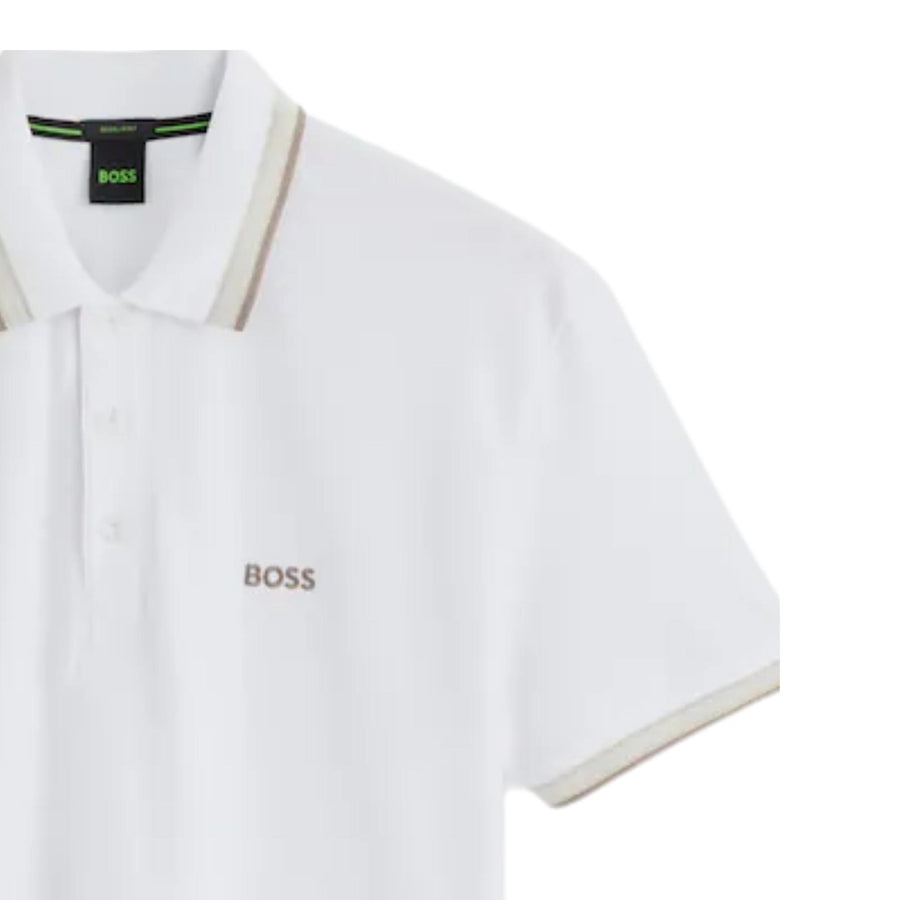BOSS Paddy Regular Fit White Polo Shirt