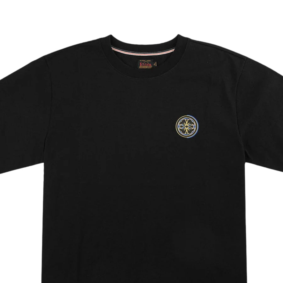 EVISU Printed Flying Dragon Daicock Black T-Shirt