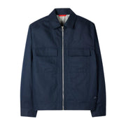 Paul Smith Regular Fit Cotton Linen Navy Overshirt