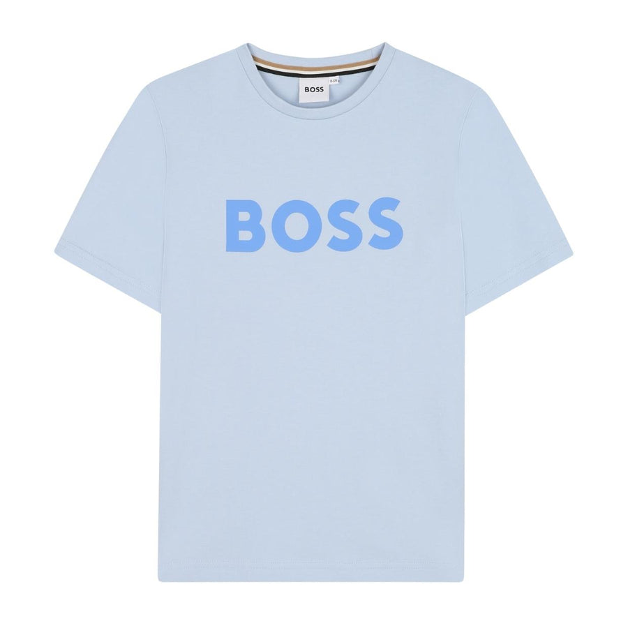 BOSS Kids Printed Logo Persian Blue T-Shirt