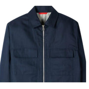 Paul Smith Regular Fit Cotton Linen Navy Overshirt