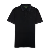 BOSS Paddy Cotton Pique Black Polo Shirt