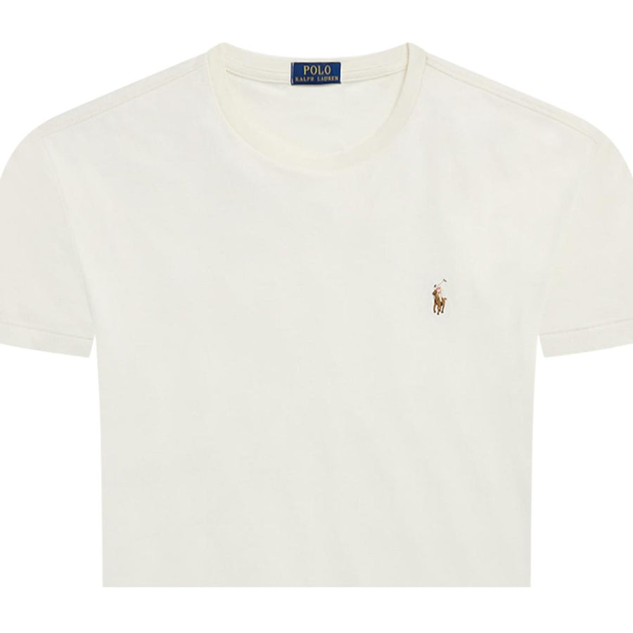 Polo Ralph Lauren Embroidered Logo Pale Cream T-Shirt