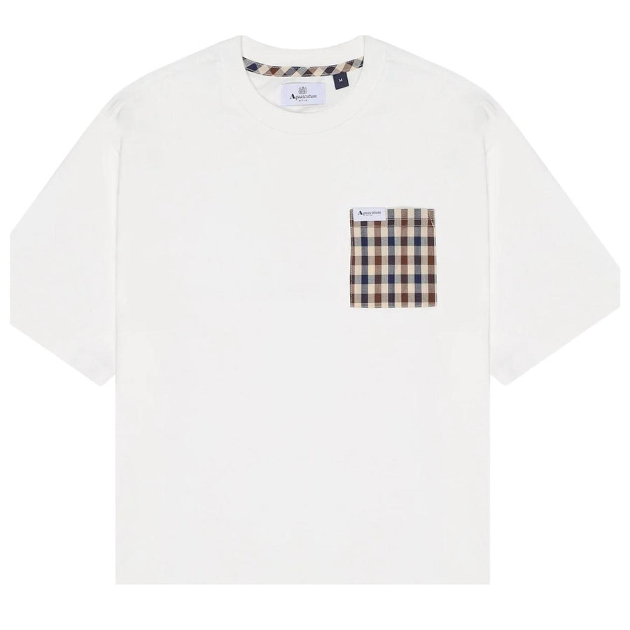 Aquascutum Active Iconic Pocket Old White T-Shirt