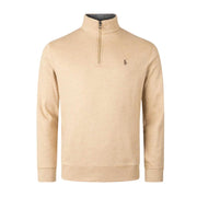 Polo Ralph Lauren Embroidered Half Zip Brown Sweatshirt
