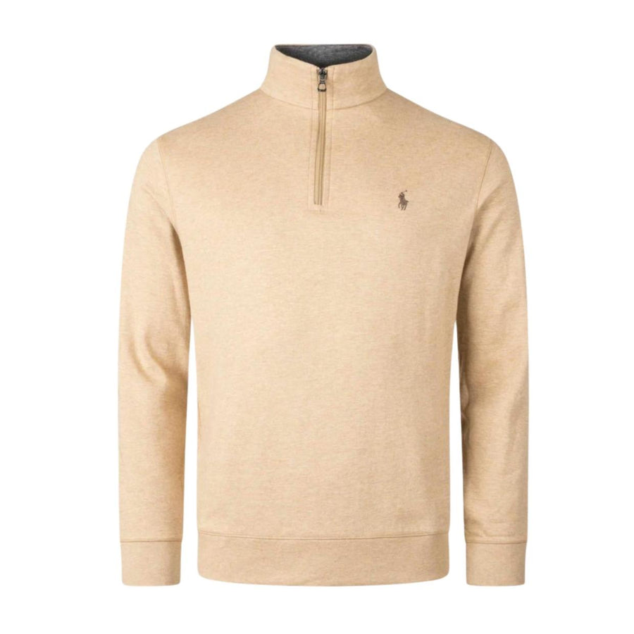 Polo Ralph Lauren Embroidered Half Zip Brown Sweatshirt
