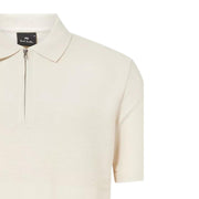 Paul Smith Textured Stripe Off White Polo Shirt