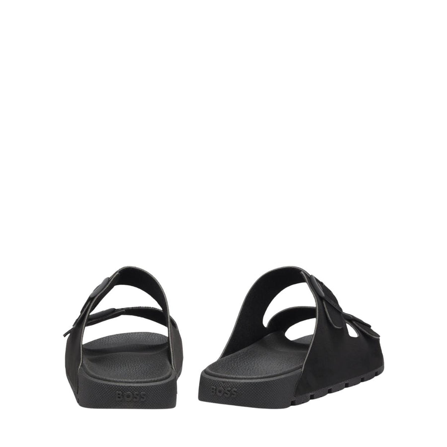 BOSS Surfley Black Two Strap Slides