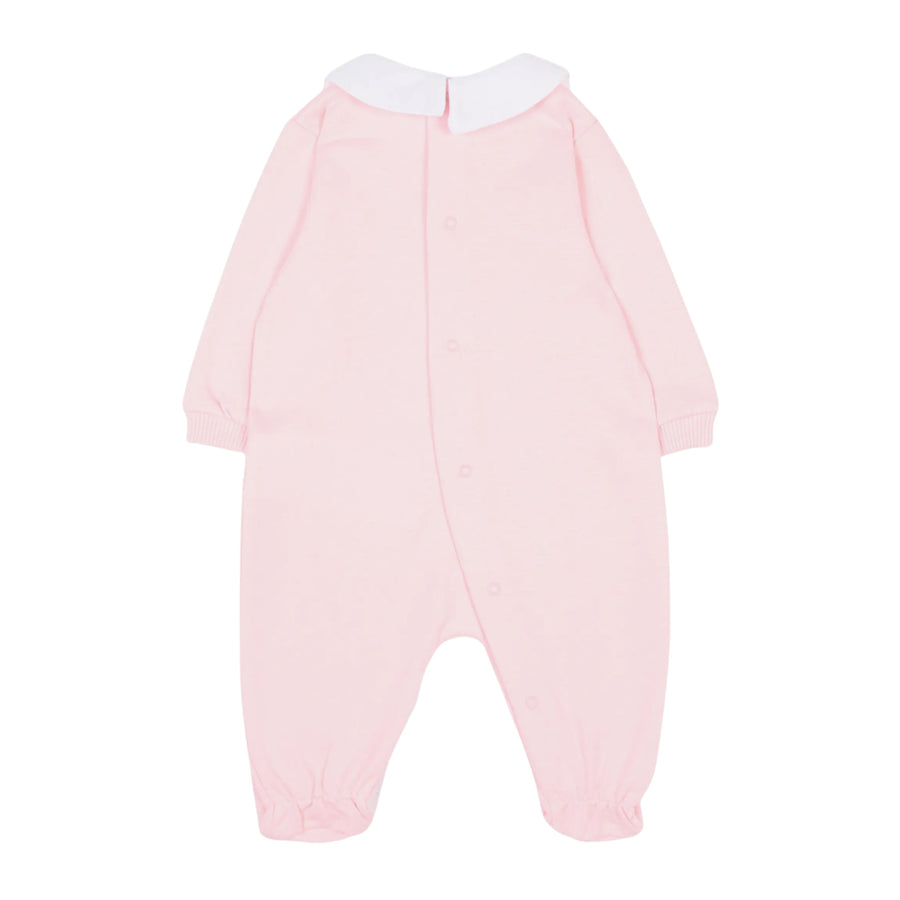 Moschino Baby Teddy Bear Pink Cotton Babygrow