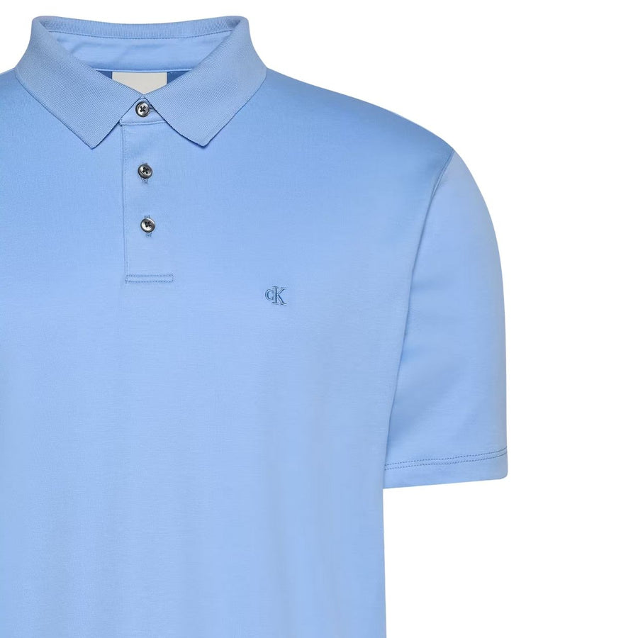 Calvin Klein Embroidered Logo Track Blue Polo Shirt