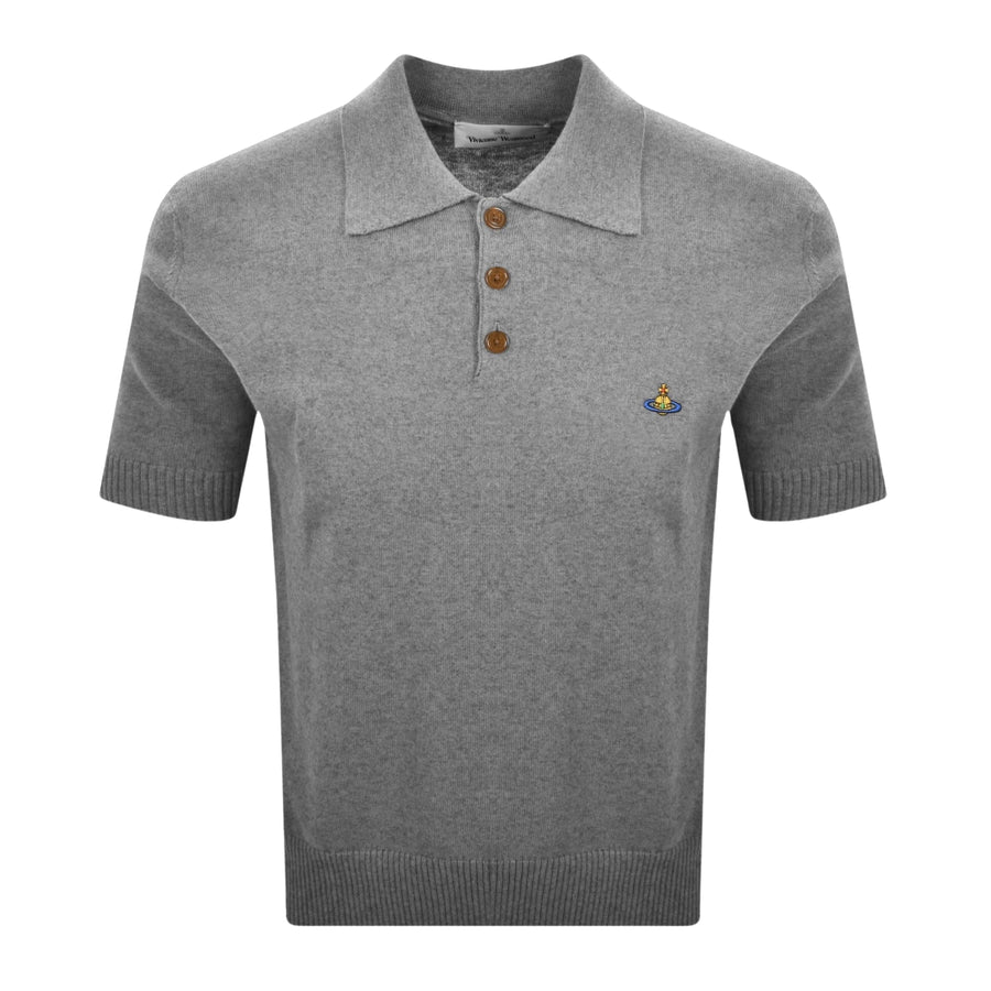 Vivienne Westwood Dark Grey Melange Mark Polo Shirt