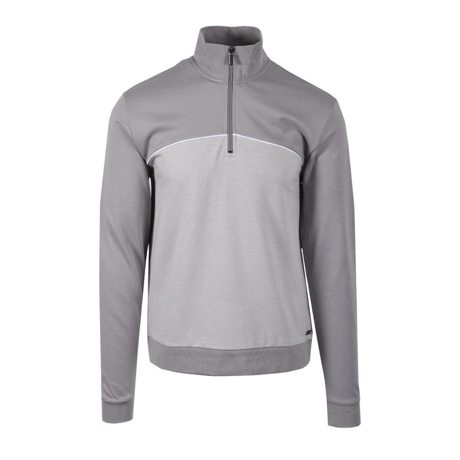 BOSS Contrast Pipping Grey Half Zip Tracksuit Jacket