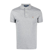 Polo Ralph Lauren Embroidered Logo Heather Grey Polo Shirt