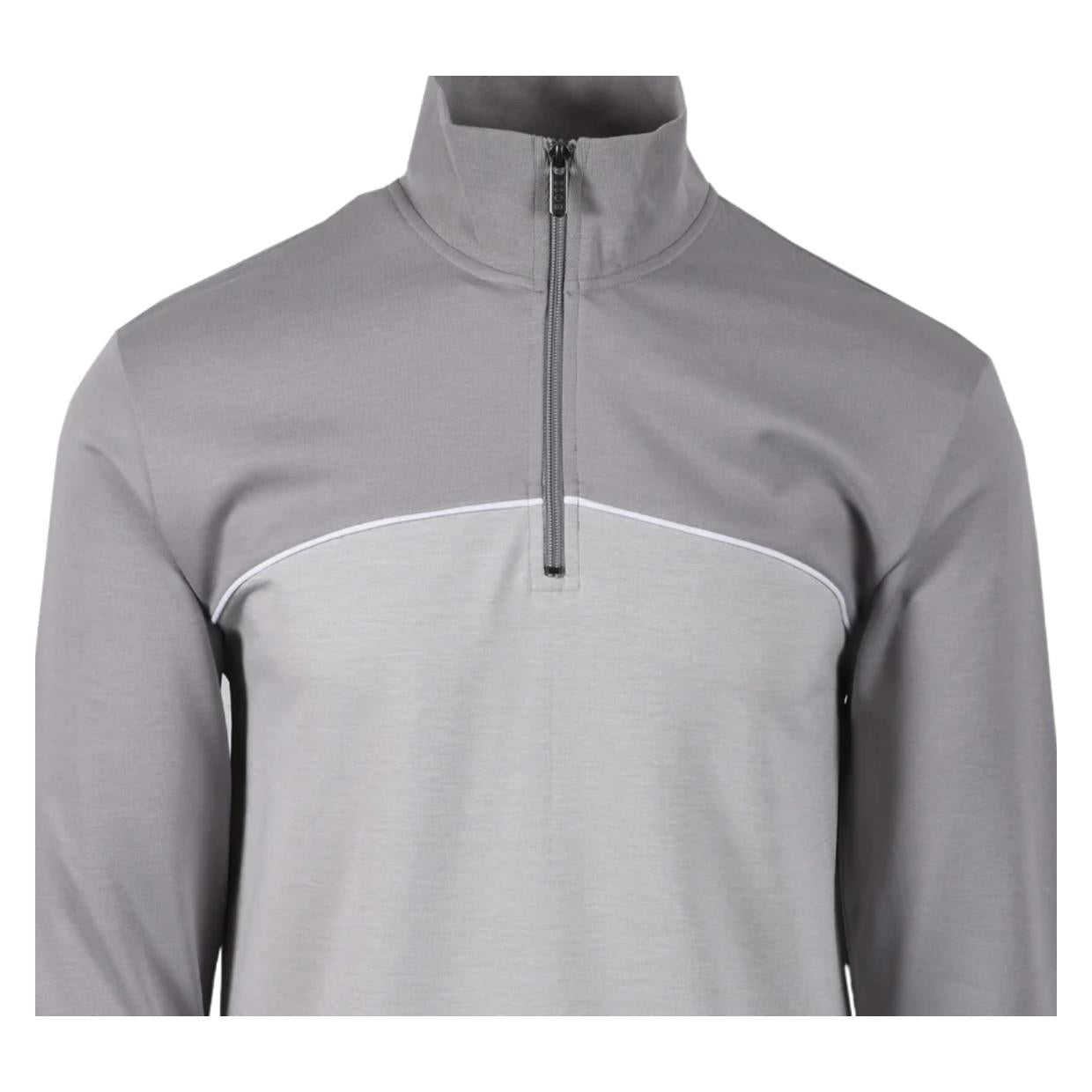 BOSS Contrast Pipping Grey Half Zip Tracksuit Jacket