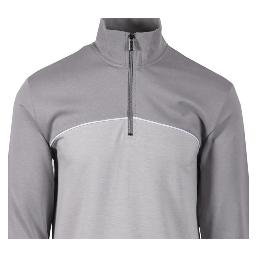 BOSS Contrast Pipping Grey Half Zip Tracksuit Jacket
