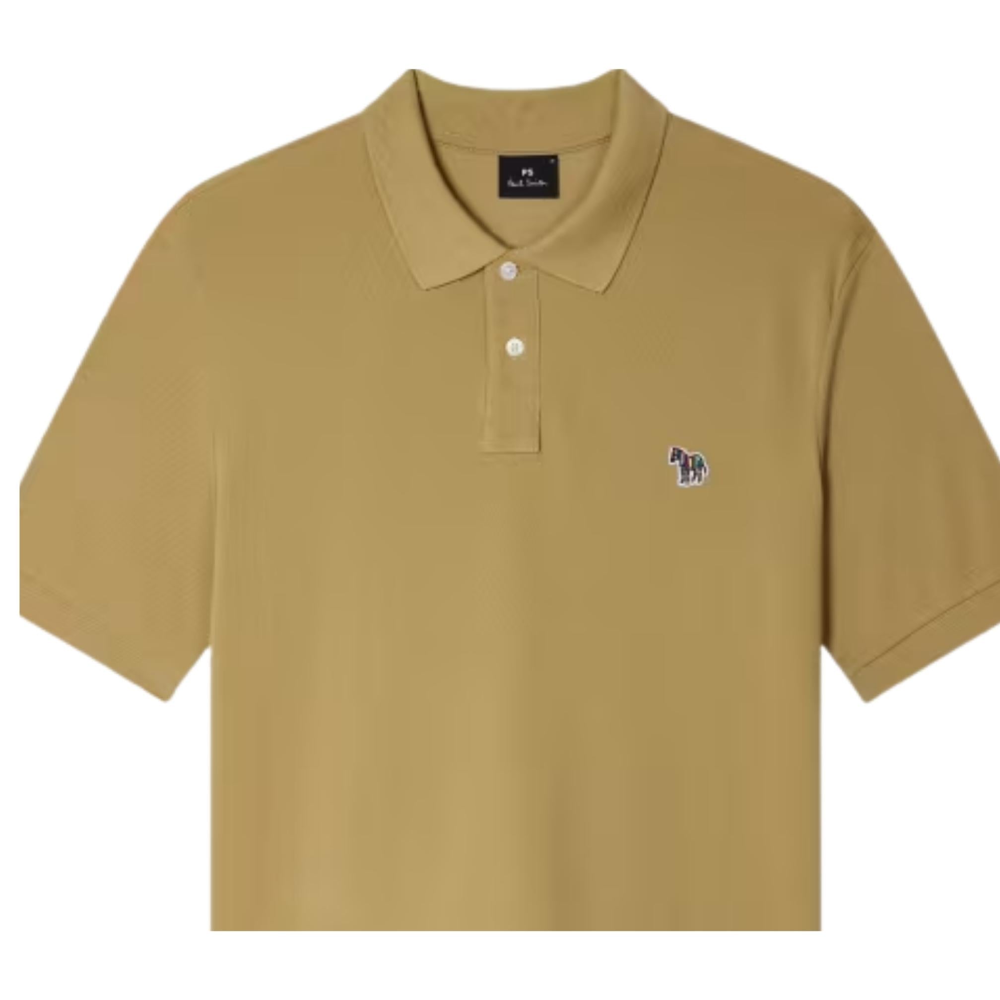 Paul Smith Organic Cotton Zebra Light Brown Polo Shirt